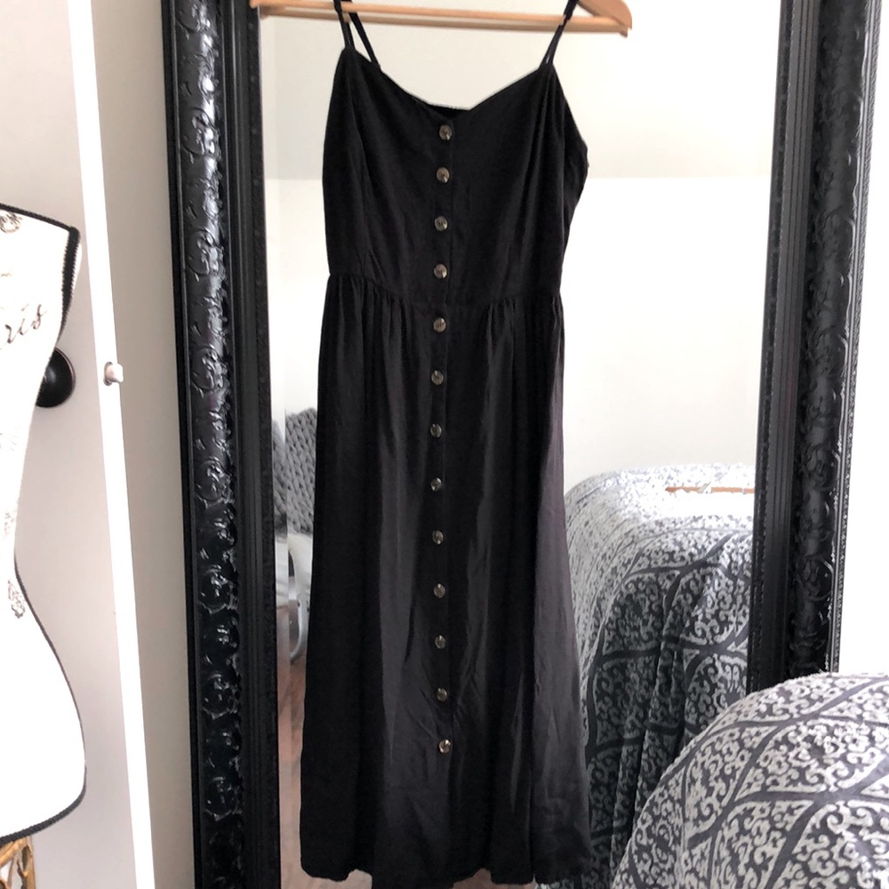 Sz 6 black spegjetti strap dress